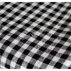 Dabi Parna Men's UnStitched Casual Cotton White And Black Big Small Check Parna (Length- 4 Meters)