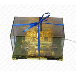 Model Darbar Sahib / Golden Temple / Harmandir Sahib 24 Carat Gold Plated Light Large (Size - 7 X 7 X 6 Inches, Shape: Rectangular)