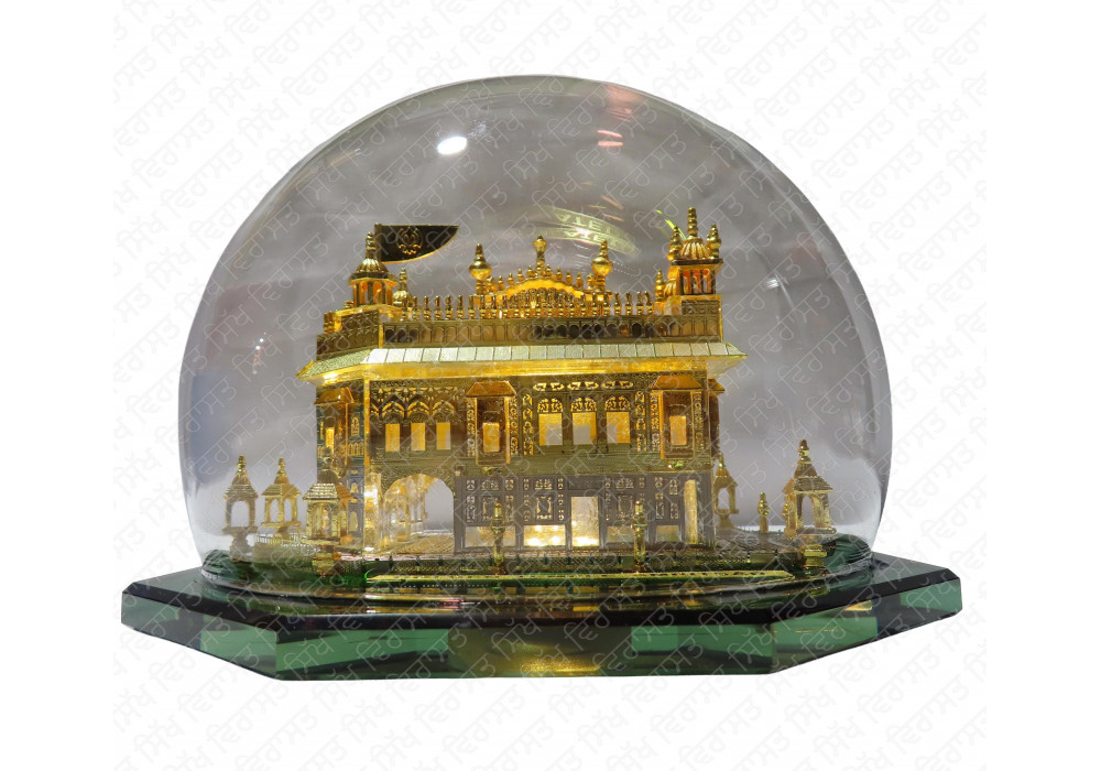 Model Darbar Sahib /Golden Temple / Harmandir Sahib 24 Carat Gold Plated With Light Small(Size - 5 X 4 X 5 Inches, Shape: Round)