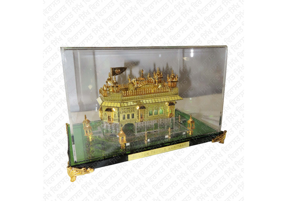 Model Darbar Sahib /Golden Temple / Harmandir Sahib 24 Carat Gold Plated Small(Size - 5 X 4 X 5 Inches, Shape: Rectangle)