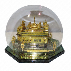 Model Darbar Sahib /Golden Temple / Harmandir Sahib 24 Carat Gold Plated Large (Size : 9 X 9 x 6 Inches, Shape: Round)