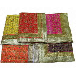Rumala Sahib Double Designer Pattern Multicolor Golden Border