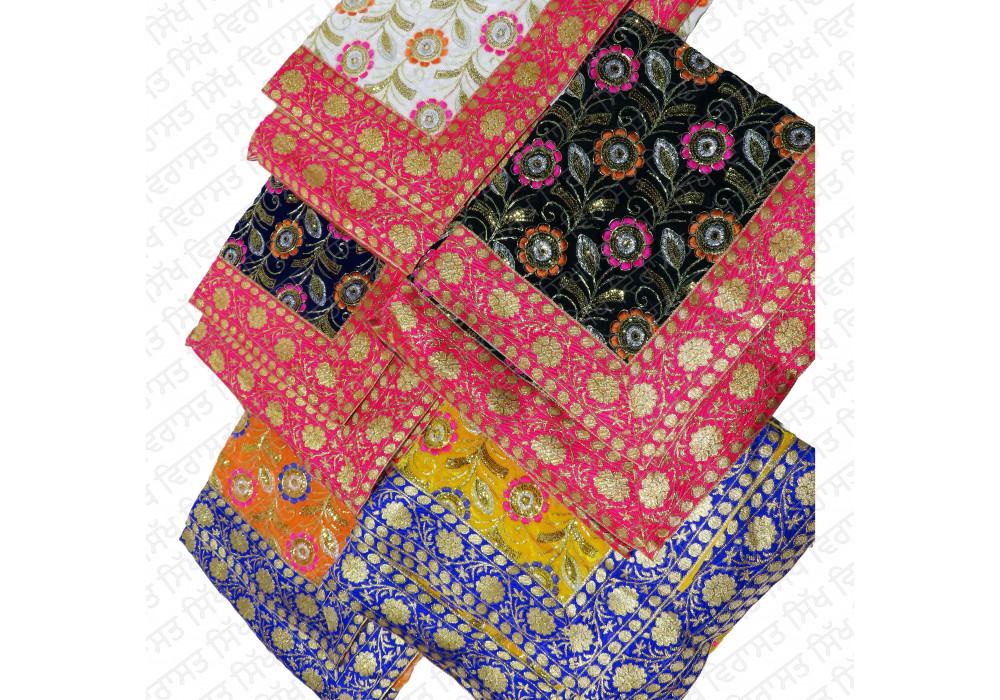 Rumala Sahib Double Designer Flower Pattern Multicolor
