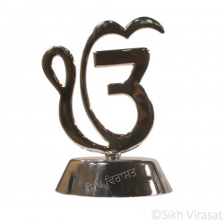 Ek Onkar Gurbani Decoration Accessories Ik Onkar Steel Model Color Silver Large Size 13 