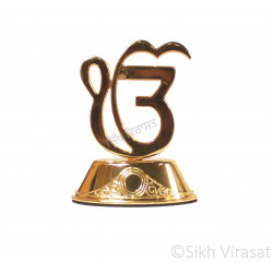 Ek Onkar Gurbani Decoration Accessories Ik Onkar Steel Model Color Golden Medium Size 8 
