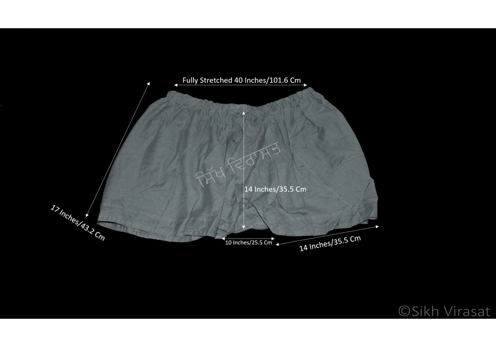 Kachera No.16 Teri Cotton Elastic Waist Size 32 - 40 Inches Color