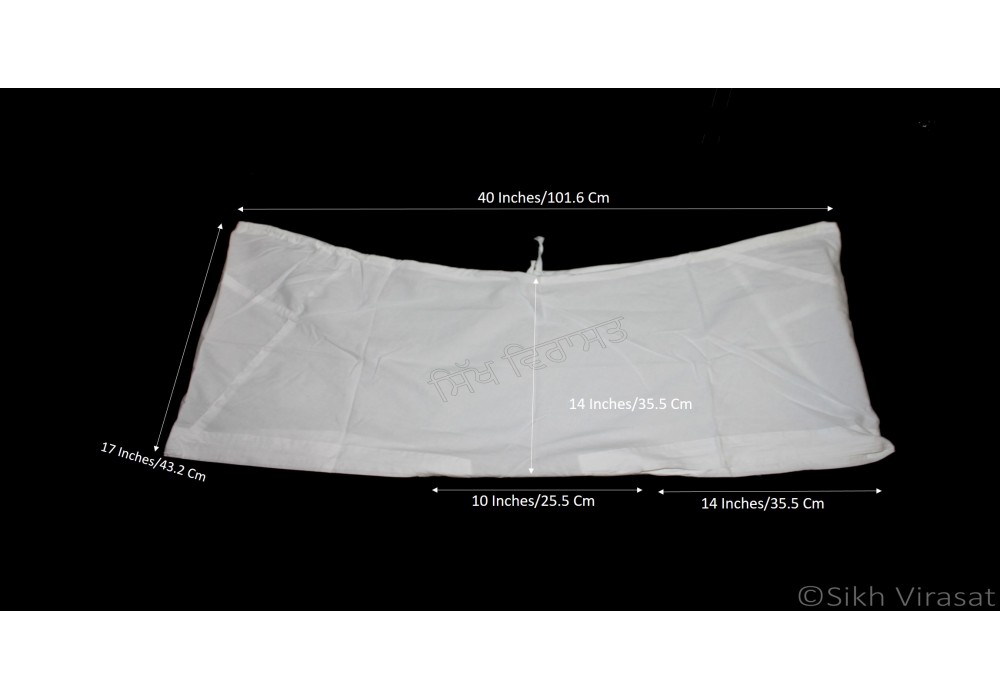 Kachera No.16 Tie-Knot (Naale/Nale Wala) Waist Size 32 - 40 Inches White Kachera No.16 Tie-Knot (Naale/Nale Wala) Waist Size 32 - 40 Inches White