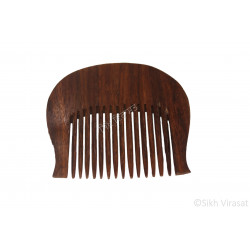 Kanga Round Curved Or Kangi Or Kanga Wood OR Kangha Or Wooden Comb Or Wood Dark Brown Sikh Comb Size 3 inches