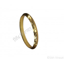 Kara Or Kada Steel Designer vertical multi line and cuts Pattern color-Gold Size-6.2cm Kara Or Kada Steel Designer vertical multi line and cuts Pattern color-Gold Size-6.2cm
