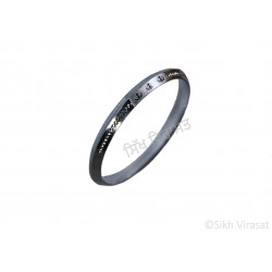 Kara Or Kada Steel Designer Diamond star pattern Khanda Color-Silver size-5.6cm Kara Or Kada Steel Designer Diamond star pattern Khanda Color-Silver size-5.6cm