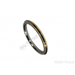 Kara Or Kada Stainless-Steel with Brass (Punjabi: Pittal) Wired sides Color Silver Size-6.4 cm to 7.5 cm Kara Or Kada Stainless-Steel with Brass (Punjabi: Pittal) Wired sides Color Silver Size-6.4 cm to 7.5 cm