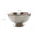 Jot Oil Brass Lamp Akhand Jyoti Diya Deepak/ Steel stand Color silver Size Large 4.75 inch 