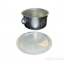 Patila (Punjabi: ਪਤੀਲਾ) Kunde Wala Aluminium or Aluminum Color – Silver Size – 24 Inch Number 48 Patila (Punjabi: ਪਤੀਲਾ) Kunde Wala Aluminium or Aluminum Color – Silver Size – 24 Inch Number 48