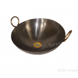 Karahi Or Kadai (Punjabi: ਕੜਾਹੀ) Frying Pan Iron (Punjabi: Sarabloh) Round Base - Diameter 15/16/18 Inch Karahi Or Kadai (Punjabi: ਕੜਾਹੀ) Frying Pan Iron (Punjabi: Sarabloh) Round Base - Diameter 15/16/18 Inch