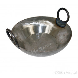 Karahi Or Kadai (Punjabi: ਕੜਾਹੀ) Frying Pan Iron (Punjabi: Sarabloh) Flat Base - Diameter 13 Inch
