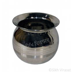 Lassi Lota (Punjabi: ਲੱਸੀ ਲੋਟਾ) Vase Stainless-Steel Size 7.2 Inch 3.5 Liter 