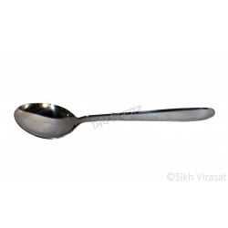 Spoon; Dessert Spoon (Punjabi: ਚਮਚਾ) Stainless-steel Curved Smooth Handle Color Silver Size 7.1 Inch Spoon; Dessert Spoon (Punjabi: ਚਮਚਾ) Stainless-steel Curved Smooth Handle Color Silver Size 7.1 Inch