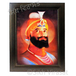 Shri Guru Gobind Singh Ji Colored Photo Size 12 X 16