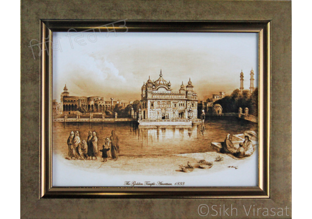 1833 Golden Temple or Darbar Sahib or Harmandir Sahib in Colored Photo Size – 8x10
