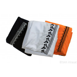 Hajooria Sikh Or Hazooria Kadai (Embroidery) Color Navy Blue Kesari White Size 2.25 Meter 