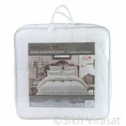 King Duvet- Down Alternative Reversible Comforter in White 