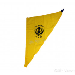 Nishan Sahib Or Printed Flag (Punjabi: Jhanda) Color Yellow Size 33 x 25 inch Nishan Sahib Or Printed Flag (Punjabi: Jhanda) Color Yellow Size 33 x 25 inch
