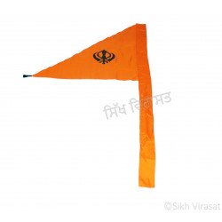 Nishan Sahib Or Printed Flag (Punjabi: Jhanda) Color Orange (Kesri) Size 31 x 36 inch Nishan Sahib Or Printed Flag (Punjabi: Jhanda) Color Orange (Kesri) Size 31 x 36 inch