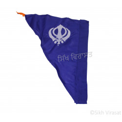 Nishan Sahib Or Printed Flag (Punjabi: Jhanda) Color Blue Size 15 x 13 inch Nishan Sahib Or Printed Flag (Punjabi: Jhanda) Color Blue Size 15 x 13 inch