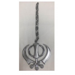Khanda Steel Silver Designer Car Accessories/Hanging Khanda Steel Silver Designer Car Accessories/Hanging