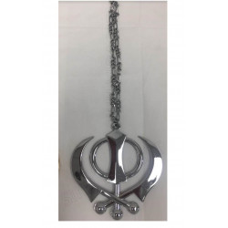 Khanda Steel Silver Plain/Smooth Car Accessories/Hanging Khanda Steel Silver Plain/Smooth Car Accessories/Hanging