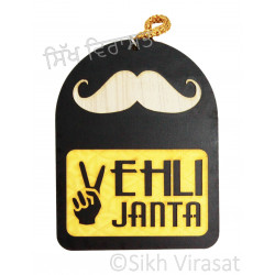 Vehli Janta With Mustache Car Hanging Vehli Janta With Mustache Car Hanging