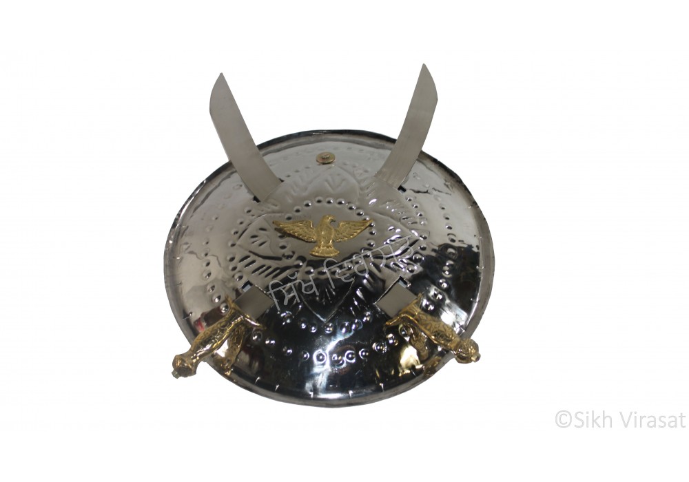 Dhall Steel Or Dhaal Or Khanda Or Baaz Dhal Or Shield Or Sikh Accessories Gatka Sports Size 13 inches