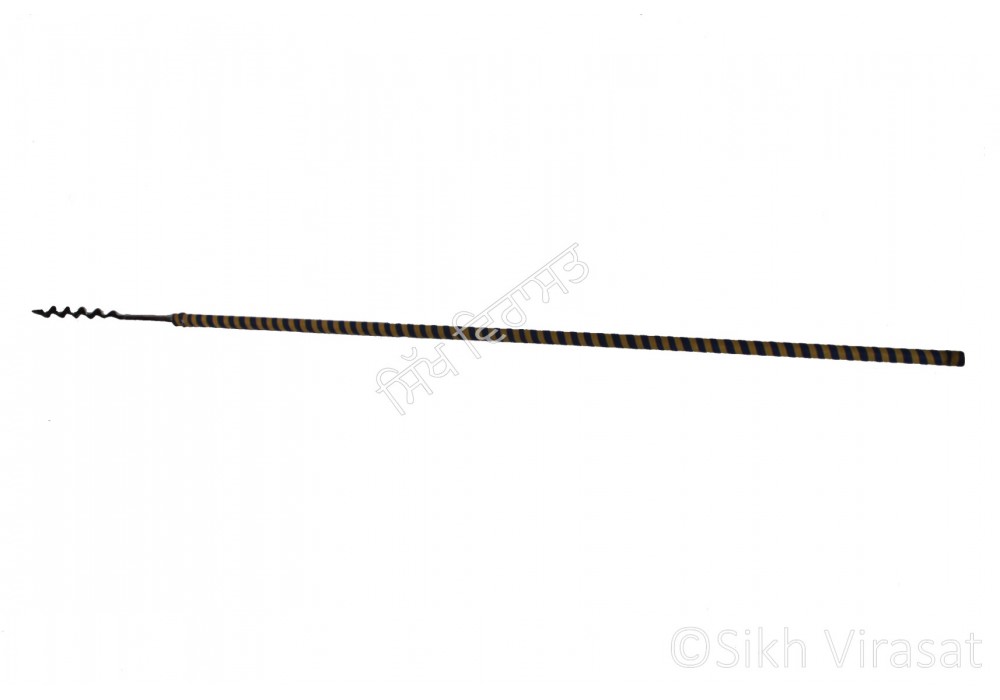 Nagni / Naagni / Waved Blade Spear | Wood & Silver Gatka Sports Large Size 73 inches