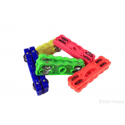 Kartal Khartal Pair Plastic 4 Steel Zingles Percussion Indian Musical Instrumment Plastic Cymbal Jingle Tambourine Music Size Small Color Yellow Orange Green Blue Pink Kartal Khartal Pair Plastic 4 Steel Zingles Percussion Indian Musical Instrumment Plastic Cymbal Jingle Tambourine Music Size Small Color Yellow Orange Green Blue Pink