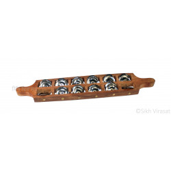 Musical Instrument Kartal Khartal Wooden Thali Jeekha 12 Steel Jingles Musical Instrument Kartal Khartal Wooden Thali Jeekha 12 Steel Jingles