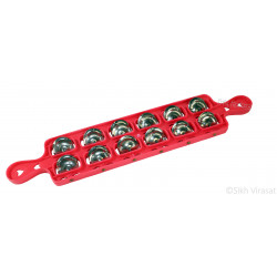 Musical Instrument Kartal Khartal Plastic Thali Jeekha 12 Steel Jingles Percussion Indian Plastic Cymbal Jingle Music Size Large Color Pink Musical Instrument Kartal Khartal Plastic Thali Jeekha 12 Steel Jingles Percussion Indian Plastic Cymbal Jingle Music Size Large Color Pink