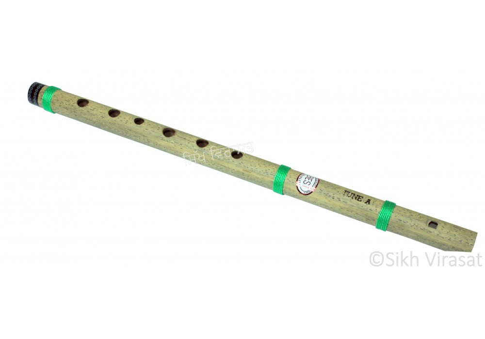 Wooden Flute (ਬੰਸਰੀ) Traditional Handmade Bamboo Bansuri Musical Instrument Color Cream