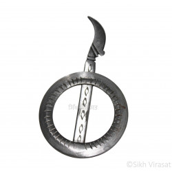 Dumala Or Dumalla Shastar Iron (Punjabi: Sarabloh) Punjabi Sikh Singh Kaur Dumala Shastars Designer Chakar Kirpan Color Sarabloh Size Small Dumala Or Dumalla Shastar Iron (Punjabi: Sarabloh) Punjabi Sikh Singh Kaur Dumala Shastars Designer Chakar Kirpan Color Sarabloh Size Small