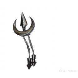 Dumalla Traditional Stunning Dumala Or Dumalla Shastar Iron (Punjabi: Sarabloh) Chand Tora Teer Brooch Pin Color Sarabloh Sikh 4.5 Inch Dumalla Traditional Stunning Dumala Or Dumalla Shastar Iron (Punjabi: Sarabloh) Chand Tora Teer Brooch Pin Color Sarabloh Sikh 4.5 Inch