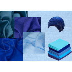 Turban F94 Blue Shades - $2.75 Per Meter